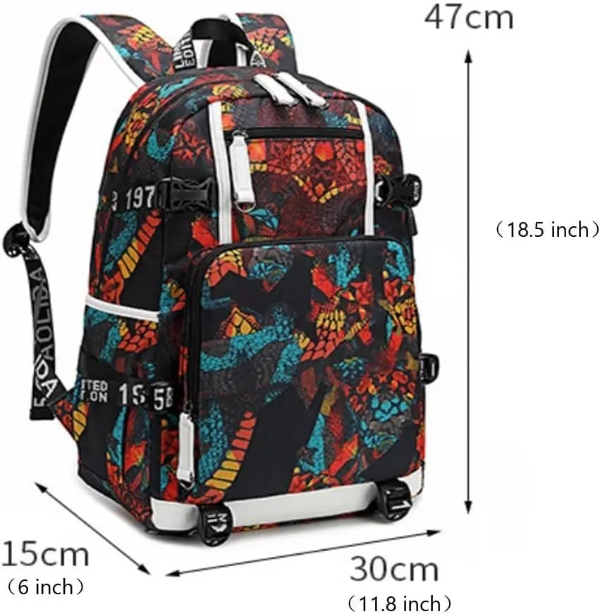 Soccer Player 7 Luminous Multifunction Backpack Travel Football Fans Bag For Men Women (Style 16)