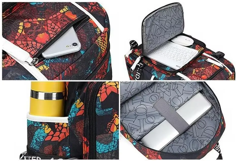 Soccer Player 7 Luminous Multifunction Backpack Travel Football Fans Bag For Men Women (Style 16)