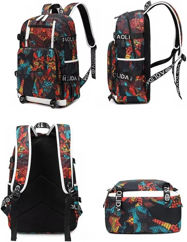 Soccer Player 7 Luminous Multifunction Backpack Travel Football Fans Bag For Men Women (Style 16)