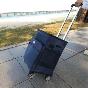 Soft Portable Cooler with Wheels and Handle Collapsible Coolers for Beach Camping Travel