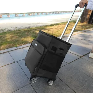 Soft Portable Cooler with Wheels and Handle Collapsible Coolers for Beach Camping Travel