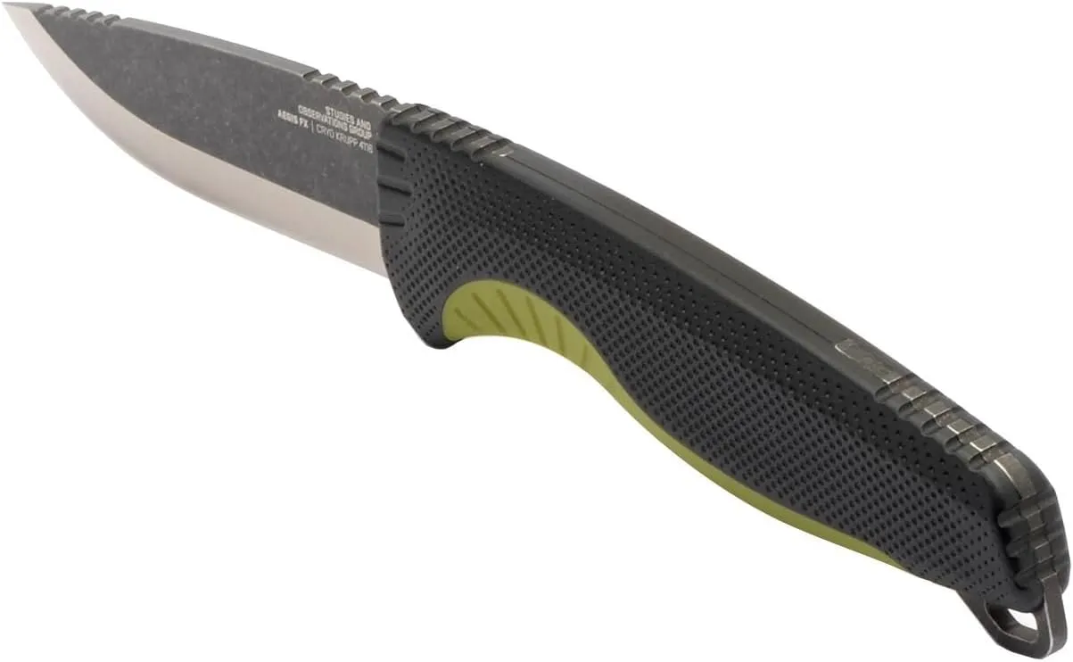 SOG Aegis FX Corrosion-Resistant Outdoor Survival Fixed Blade Knife | CRYO 4116 Krupps Steel | GRN Rubber Handle | UMS Sheath