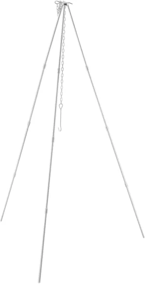 Solo Stove Tripod Camping Accessories Compact Lightweight Aluminum Tripod w/Adjustable Hang Chain, Perfect for Titan and Campfire Portable Stove, Camping, Backpacking, Survival Gear