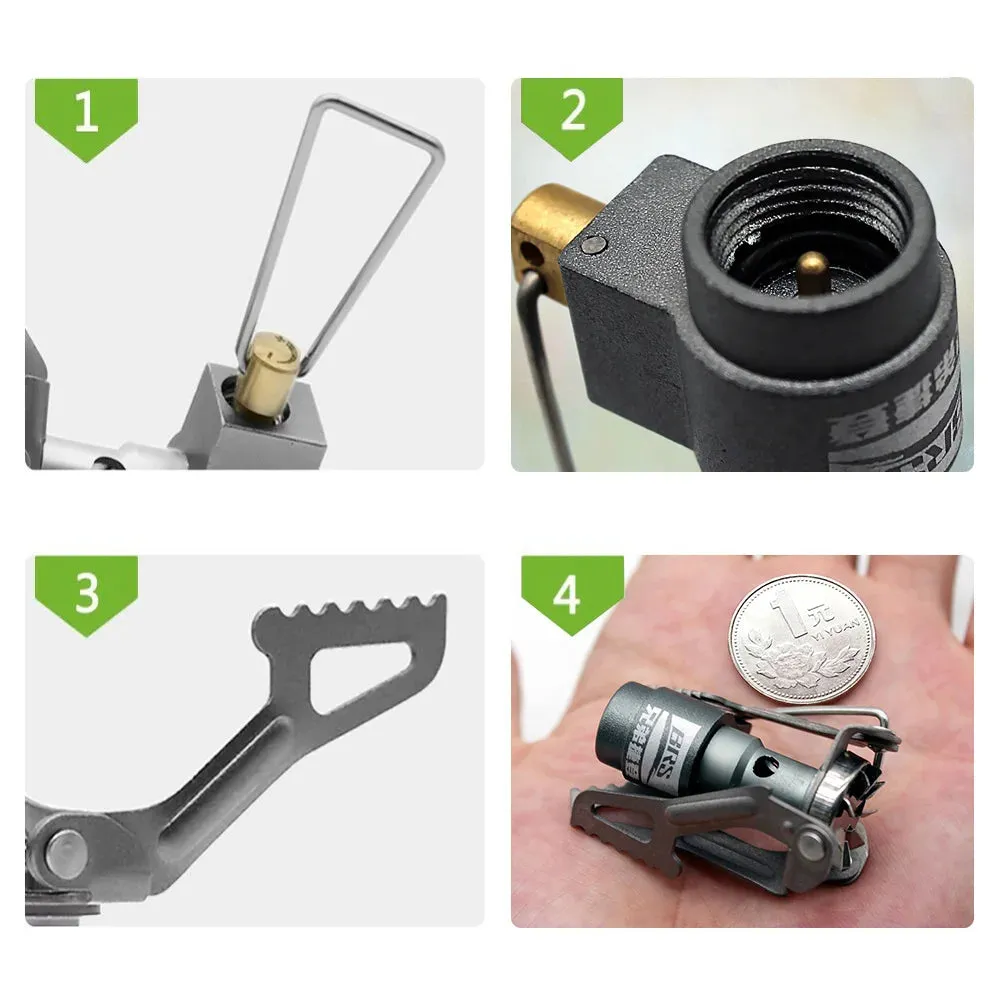 Solo Titanium Camping Gas Stove - Lightweight Mini Gas Cooker for Camping and Hiking