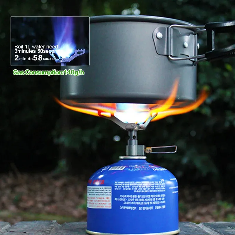 Solo Titanium Camping Gas Stove - Lightweight Mini Gas Cooker for Camping and Hiking