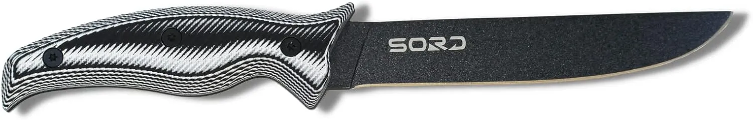 SORD 5-9' Fillet Knife - Fishing & Meat Cutting with Sheath - Razor Sharp Carbon Steel Filet Knife for Cleaning Fish and Skinning - Full Tang G10 Handle | Corrosion Resistant