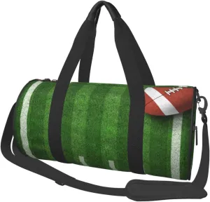 Sports Duffel Bag American-Football-Yard-Line Foldable Travel Tote Bag Weekender Sleepover Carry On Bag