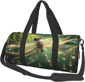 Sports Duffel Bag Magical-Dragonfly Foldable Travel Tote Bag Weekender Sleepover Carry On Bag