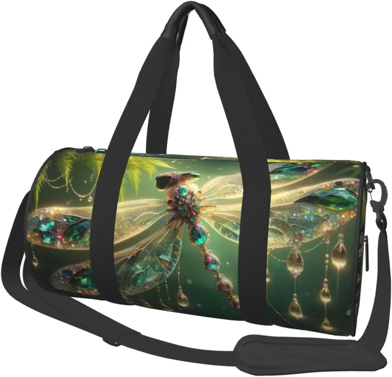 Sports Duffel Bag Magical-Dragonfly Foldable Travel Tote Bag Weekender Sleepover Carry On Bag