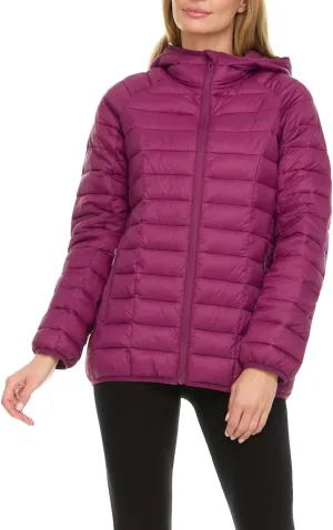 Spyder Packable Puffer Jacket Womens with Hood, Lightweight Full Zip Winter Quilted Womens Puffer Coat