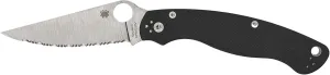 Spyderco Military 2 SpyderEdge Knife - Built for Military, First Responders and Outdoor Enthusiasts - 4-Inch Blade Length, Black G-10 Handle - C36GS2
