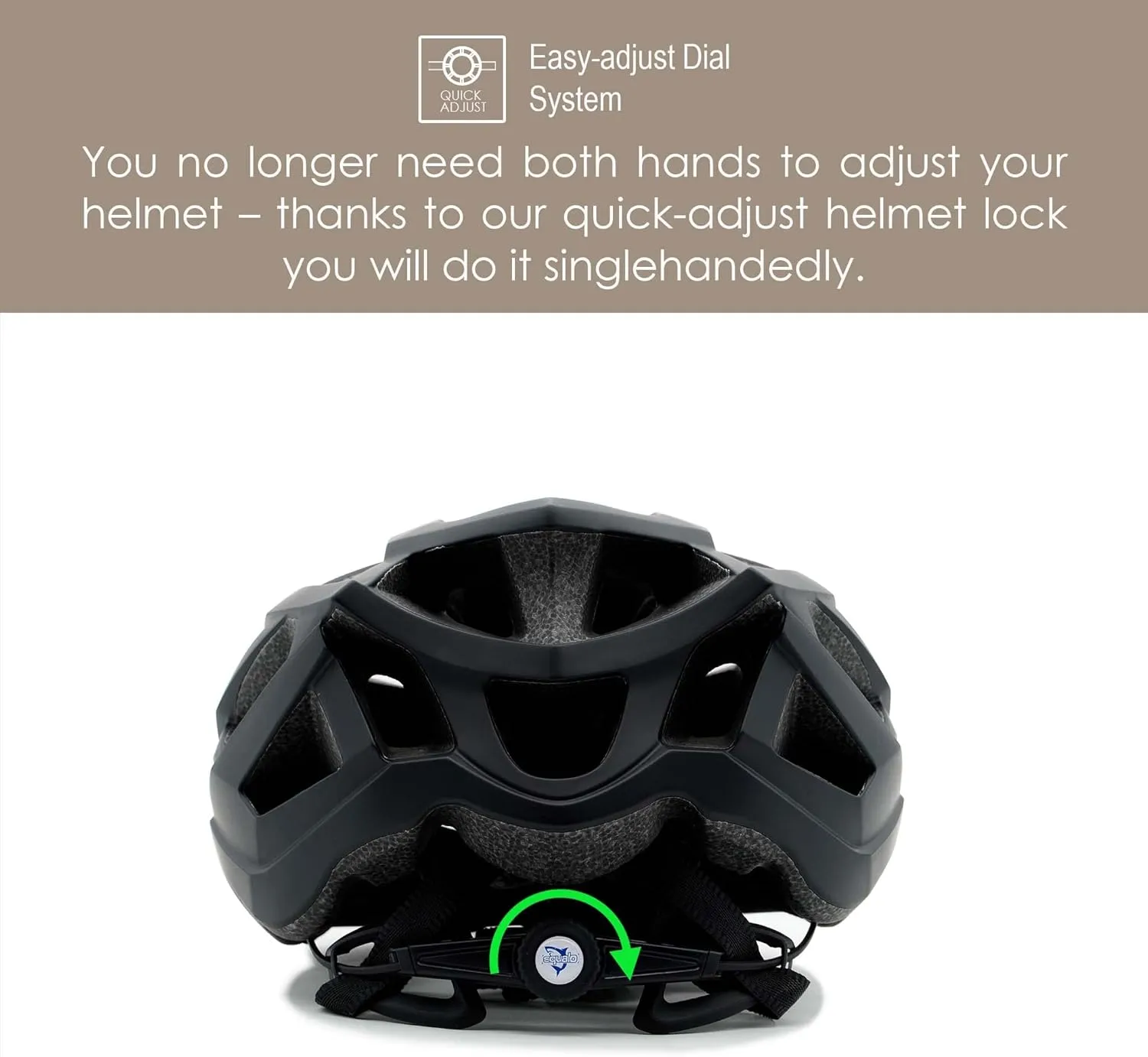SQUALO Alpha Bike Helmet for Men Women, Bicycle Helmets with Adjustment Dial Unisex Adults Cycling Helmet for Urban Commuter Mountain Road Biker