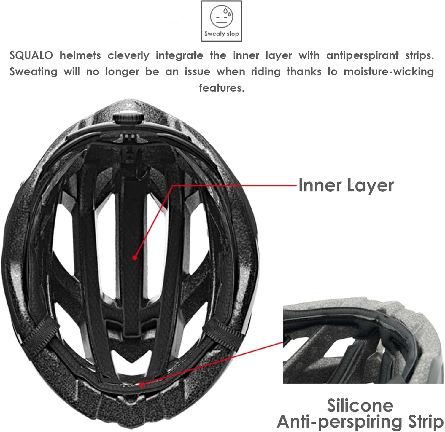 SQUALO Alpha Bike Helmet for Men Women, Bicycle Helmets with Adjustment Dial Unisex Adults Cycling Helmet for Urban Commuter Mountain Road Biker