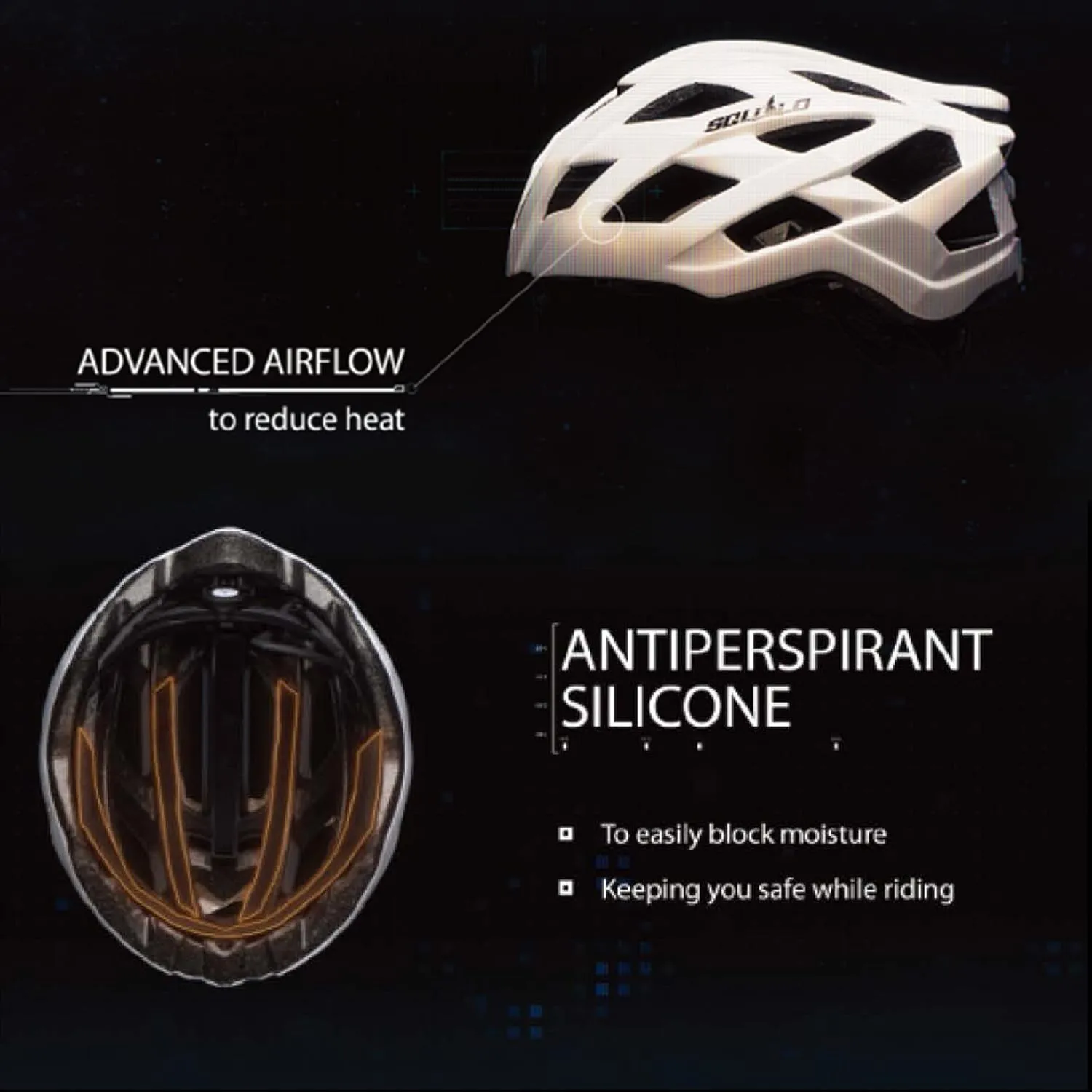 SQUALO Alpha Bike Helmet for Men Women, Bicycle Helmets with Adjustment Dial Unisex Adults Cycling Helmet for Urban Commuter Mountain Road Biker