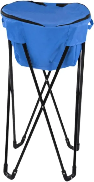 Standing Ice Cooler with Stand Oxford Cloth BBQ Party Steel Pipe Frame Cooler Table Tub Cooler Stand with Travel Bag