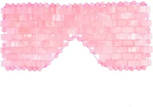 Stone Story Rose Quartz Eye Mask for Fatigue Reduction Stress Relief 100percent Rose Quartz Stone Cooling Eye Mask Lined wBeads (Rose Quartz)