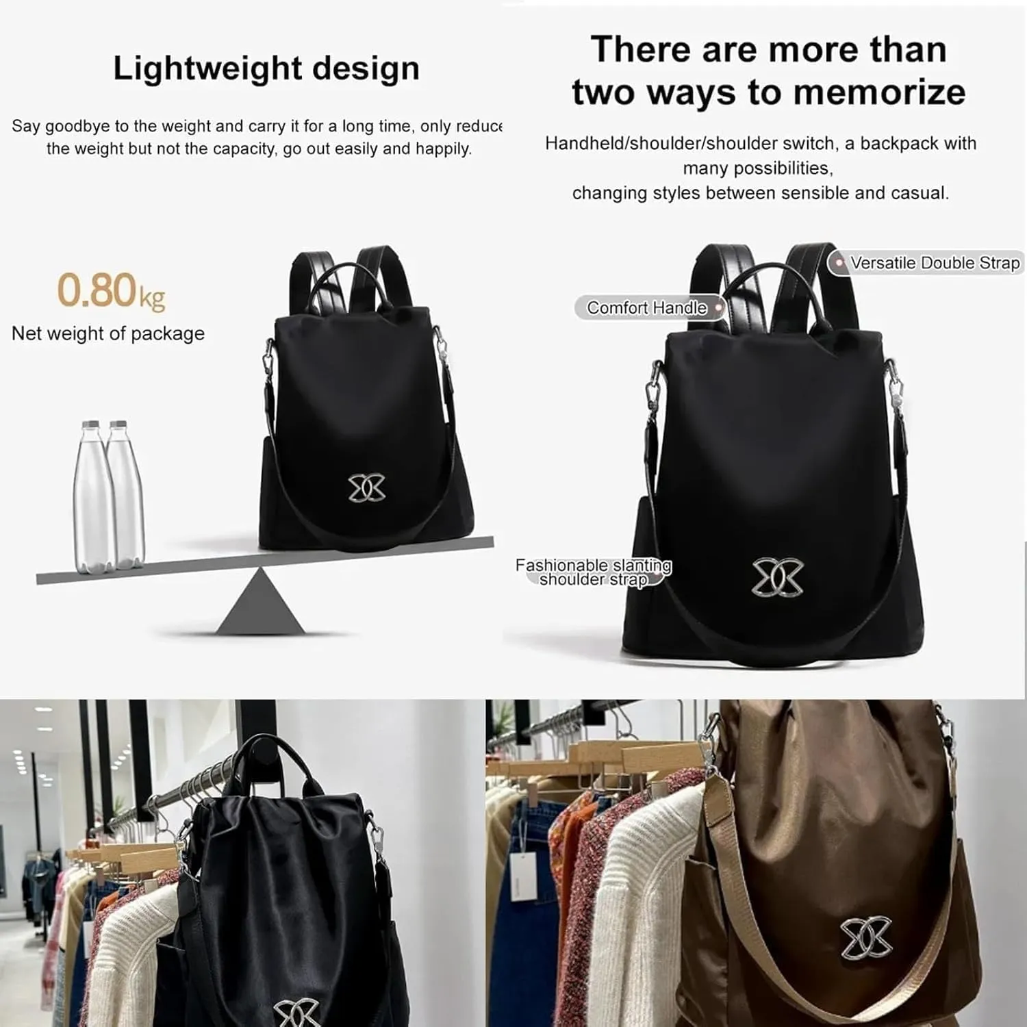 Subscrsidewa Anti-Theft Large Capacity Backpack, Anti Theft Backpack Subscrsidewa, Leisure Shoulder Bag, Large Capacity (Beige)