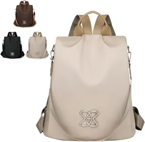 Subscrsidewa Anti-Theft Large Capacity Backpack, Anti Theft Backpack Subscrsidewa, Leisure Shoulder Bag, Large Capacity (Beige)