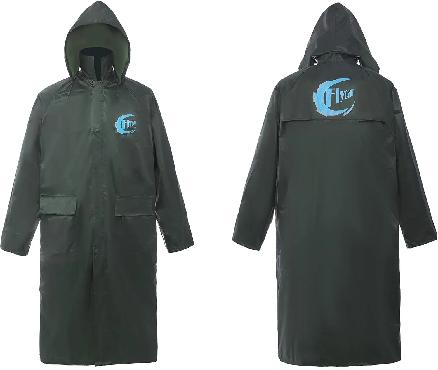 SunPower Flycam Waterproof Rain Poncho Breathable Lightweight Rain Cover for Men & Women Portable Raincoat Rain with Hoods