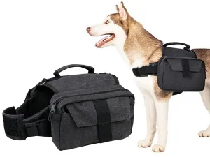 Super special Travel Bag Saddle Rucksack Comprehensive range Size Camping Hiking M Backpack Black Dog