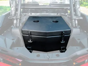 SuperATV Insulated Cooler/Cargo Box for 2016  Polaris RZR XP Turbo/XP 4 Turbo | 30 Liter Capacity | Built-in Drain Plug | Sealed Lid Keeps Ice and Mud Out | 2-1/8" Foam Insulation