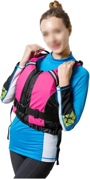Swim Jacket with Zipper and Adjustable Belt, High Buoyancy Life Jacket for Trainers Athletes
