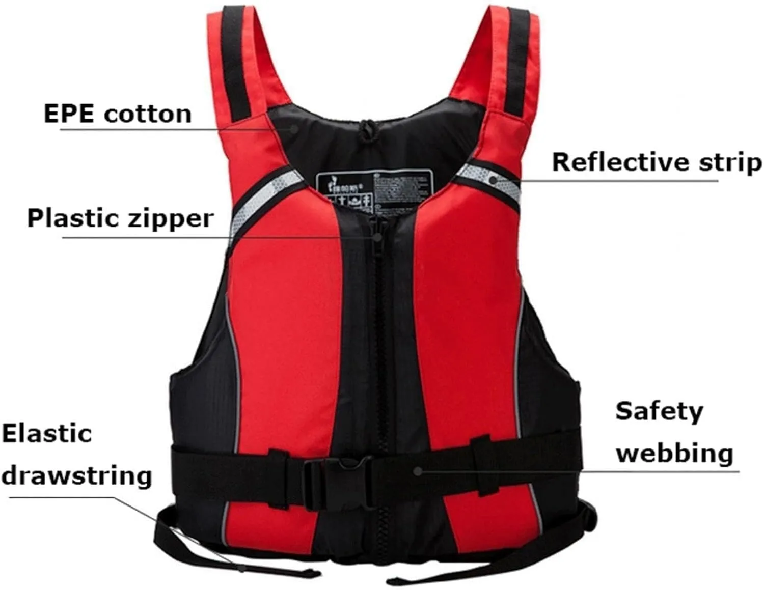 Swim Jacket with Zipper and Adjustable Belt, High Buoyancy Life Jacket for Trainers Athletes