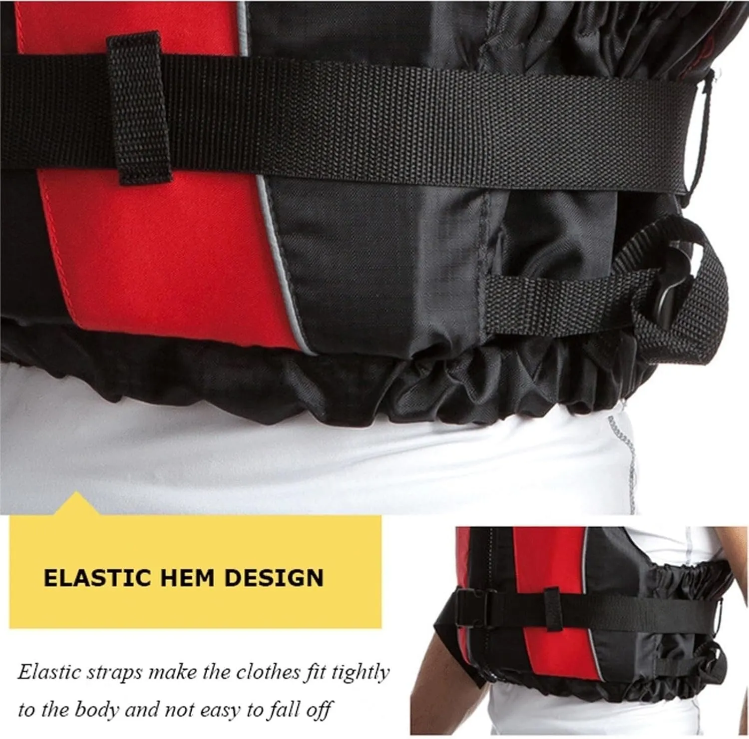 Swim Jacket with Zipper and Adjustable Belt, High Buoyancy Life Jacket for Trainers Athletes