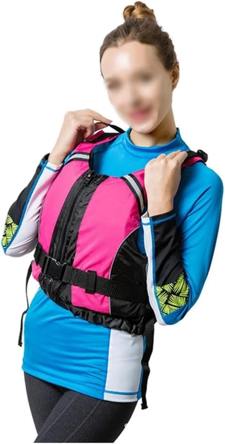 Swim Jacket with Zipper and Adjustable Belt, High Buoyancy Life Jacket for Trainers Athletes