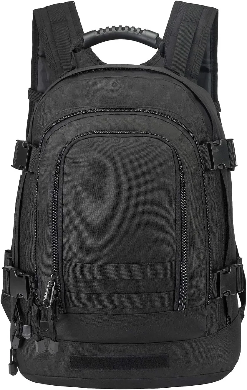 Tactical Backpacks Assault Pack 3 Day Bag Expandable Backpack Out Bag Classic Case Travel Hiking(Black, Not with Belt)