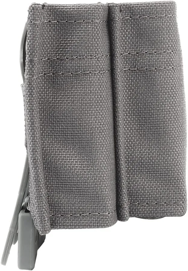 Tactical Fast Molle 9MM 5.56 Mag Pouch Open Top Double-Layer Magazine Pouch for Airsoft Paintball Hunting