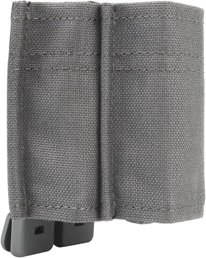 Tactical Fast Molle 9MM 5.56 Mag Pouch Open Top Double-Layer Magazine Pouch for Airsoft Paintball Hunting