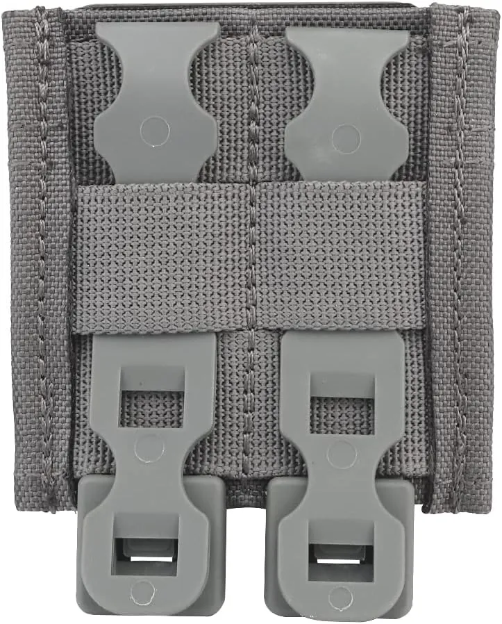 Tactical Fast Molle 9MM 5.56 Mag Pouch Open Top Double-Layer Magazine Pouch for Airsoft Paintball Hunting
