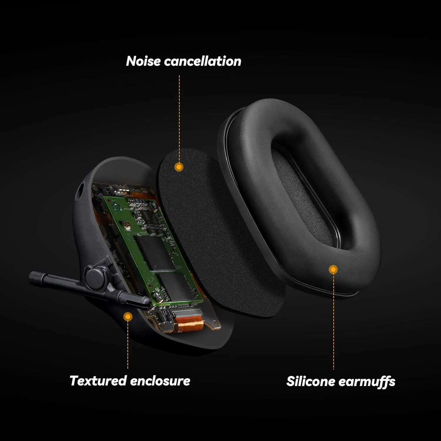 Tactical Headset with ARC Rail Adapter, Ear Protection Earmuffs NRR 31dB Noise Canceling for Shooting Hunting