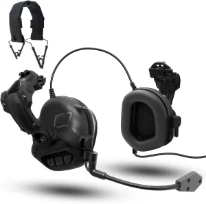 Tactical Headset with ARC Rail Adapter, Ear Protection Earmuffs NRR 31dB Noise Canceling for Shooting Hunting