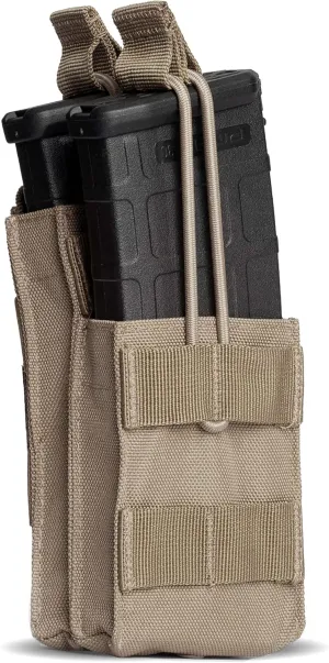 Tacticon Rifle Mag Stacker Pouch | Combat Veteran Owned Company | Tactical Molle Single Double Triple Open-Top Pouches