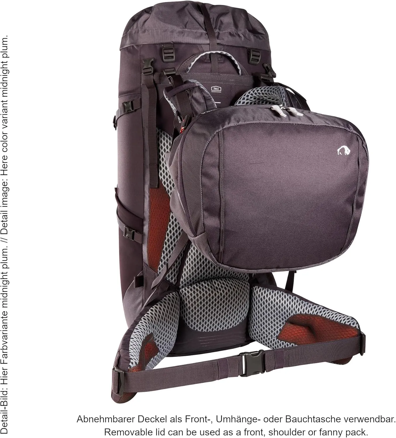 Tatonka Women Trekking Backpack with Front Opening, Sage Green, 60   10 Liter