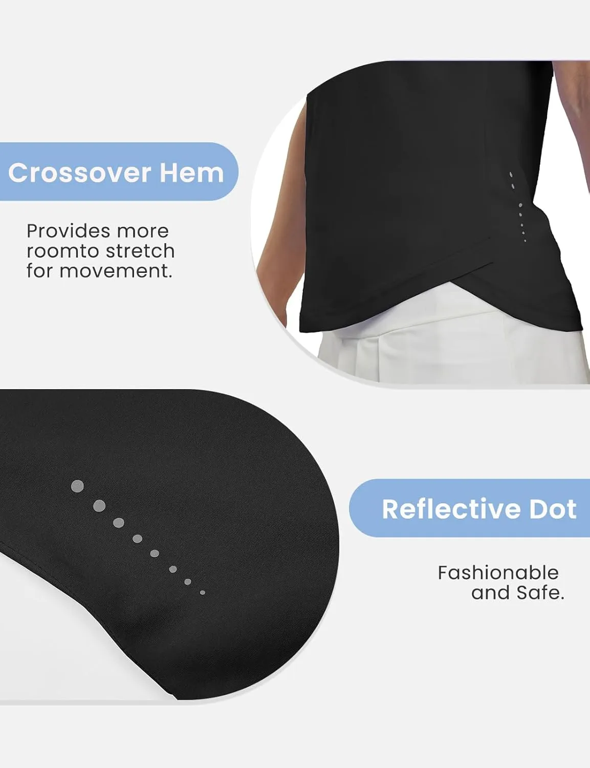 TBMPOY Women's Golf Shirts Sleeveless Collared Polo Tank Top UPF 50  Quick Dry Tennis V-Neck Ladies Sports