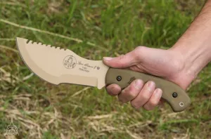 Tom Brown Tan Tracker Fixed Blade Knife, Micarta