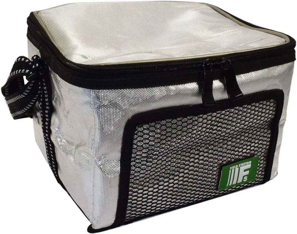 ToolUSA Lightweight Insulated Cooler Bag | 15 Liter Capacity | Double-Thick Insulation | Collapsible 14" (35.6 cm) Design | Ideal for Picnics, Road Trips & Daily Lunch | Silver with Black Trim