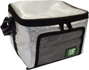 ToolUSA Lightweight Insulated Cooler Bag | 15 Liter Capacity | Double-Thick Insulation | Collapsible 14" (35.6 cm) Design | Ideal for Picnics, Road Trips & Daily Lunch | Silver with Black Trim