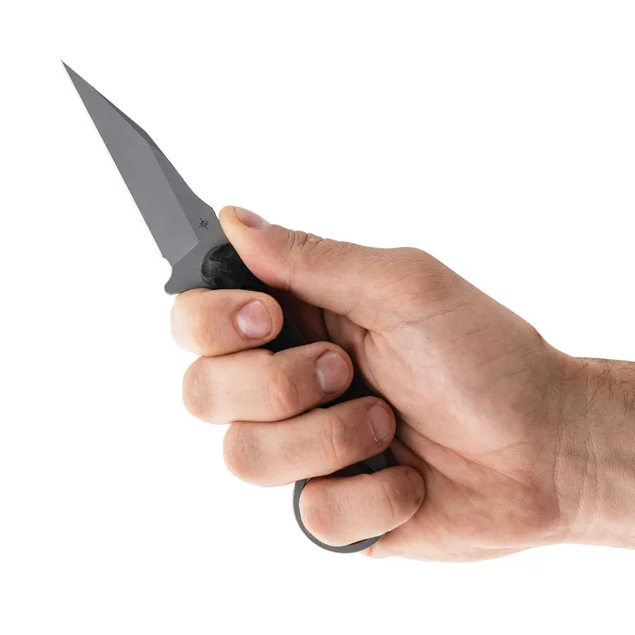 Toor Jank Shank W Phantom Grey 3.0" Fixed Blade Pocket Knife (850049642415)
