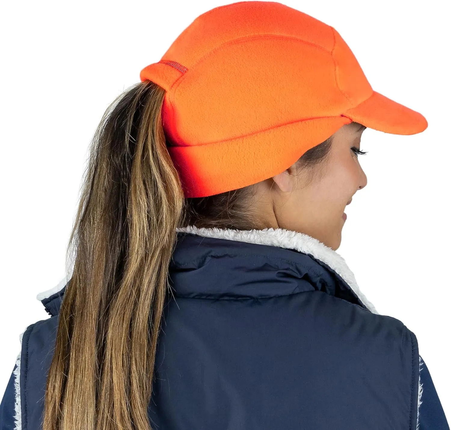 TrailHeads Fleece Ponytail Hat for Women – Trailblazer Reflective Winter Hat with Ponytail Hole for Workouts