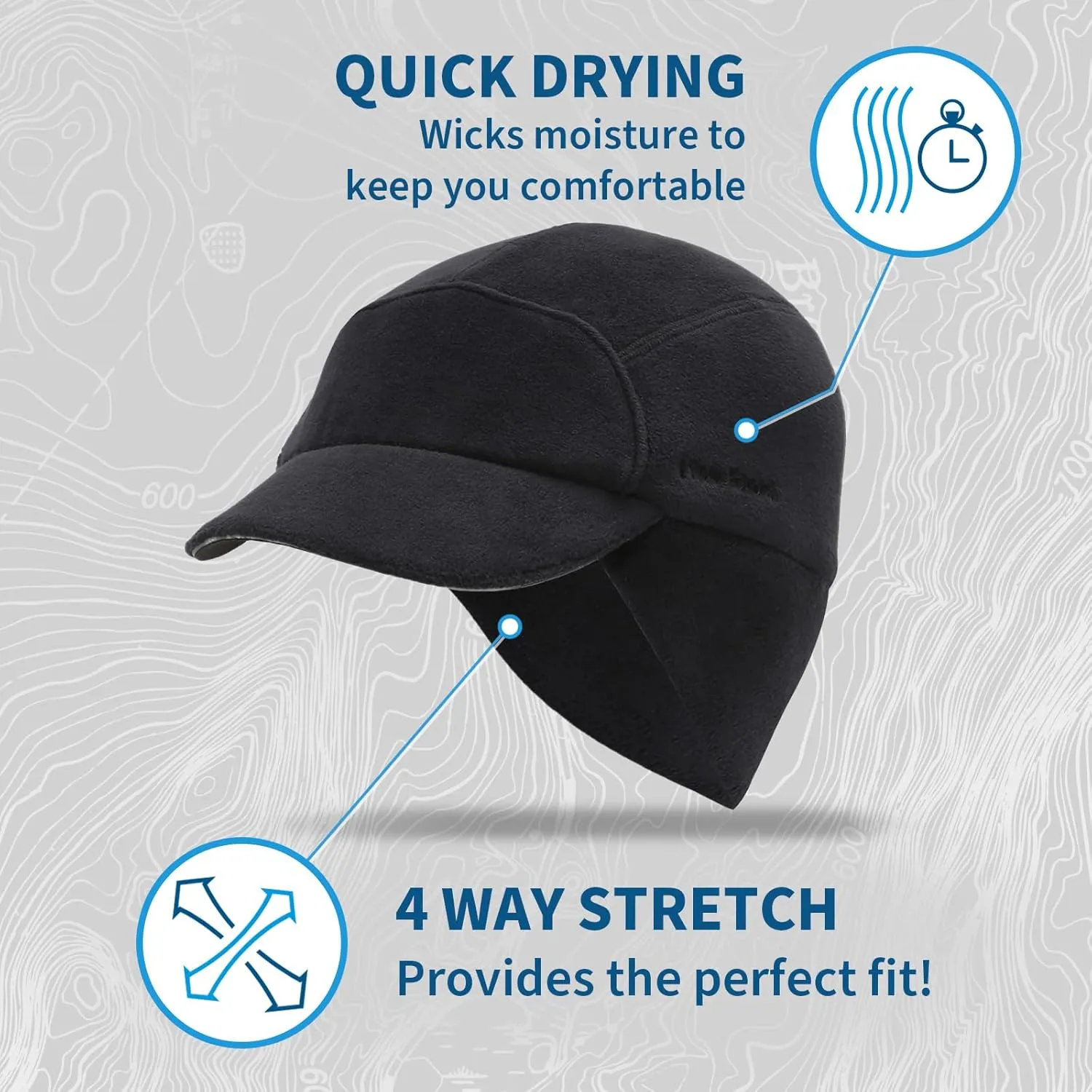 TrailHeads Fleece Ponytail Hat for Women – Trailblazer Reflective Winter Hat with Ponytail Hole for Workouts