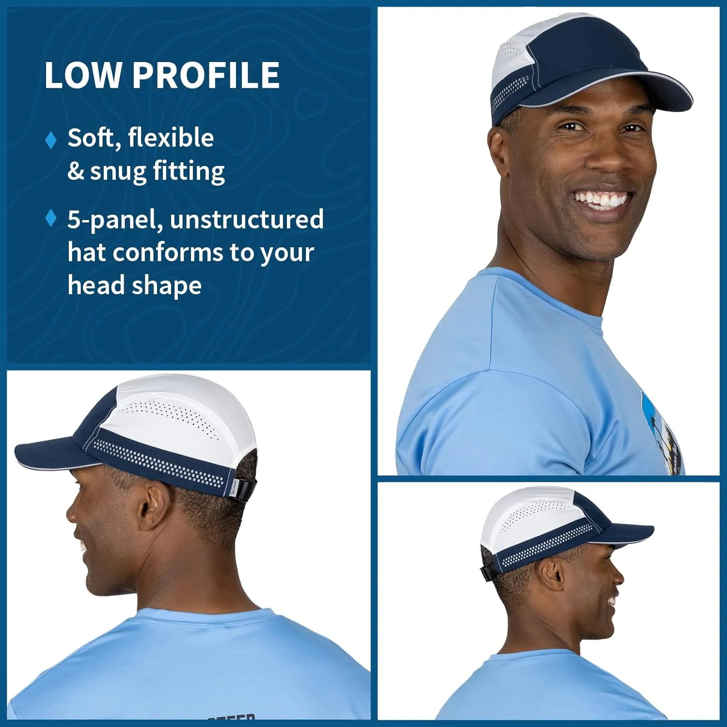 TrailHeads Mens Running Hat - Recycled Running Caps for Men - Athletic Hat for Sports, Tennis, Golf, Pickleball, Gym