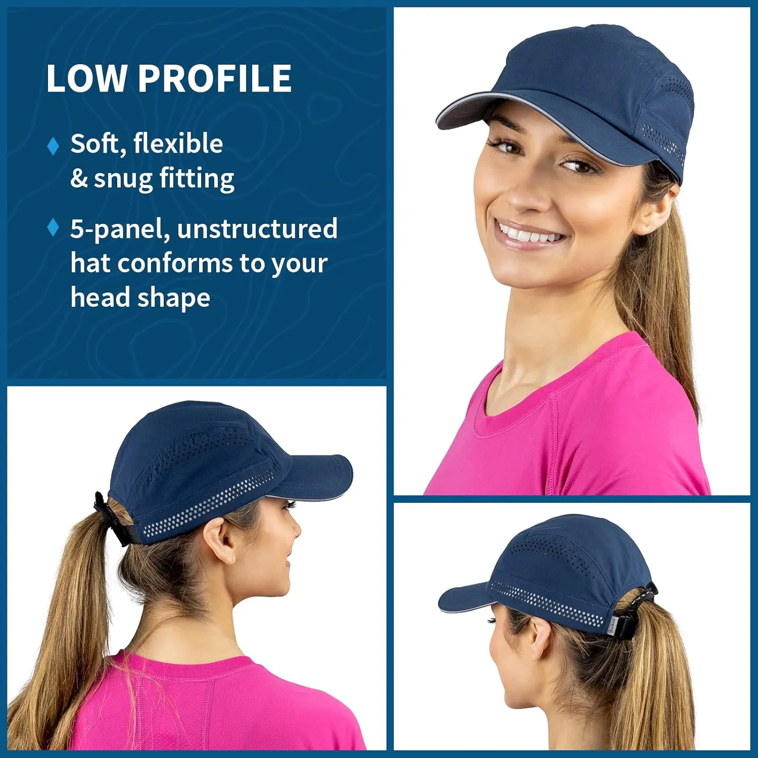 TrailHeads Womens Running Hat - Recycled Cap for Women - Athletic Ladies Baseball Caps for Sports, Golf, Tennis, Workout