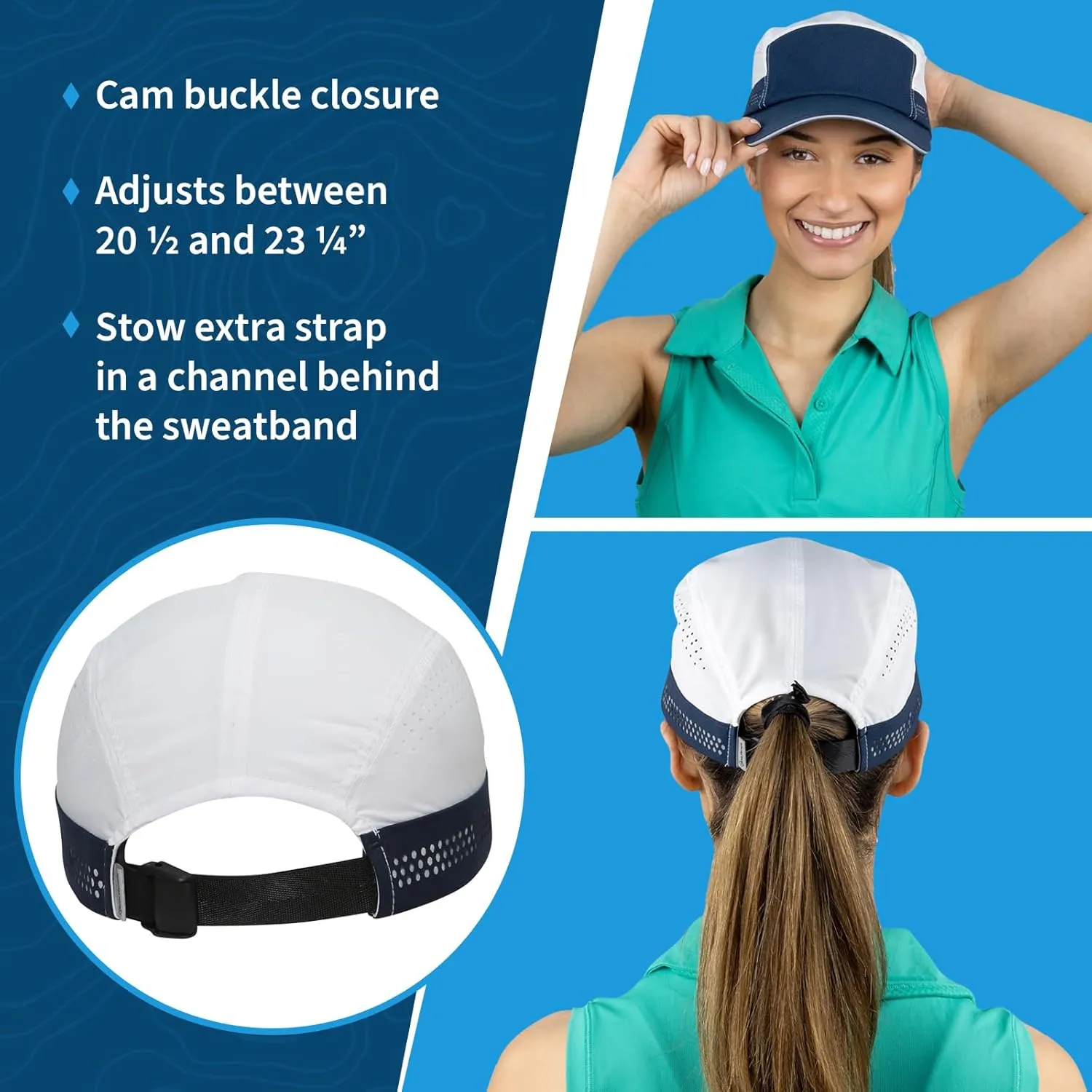 TrailHeads Womens Running Hat - Recycled Cap for Women - Athletic Ladies Baseball Caps for Sports, Golf, Tennis, Workout