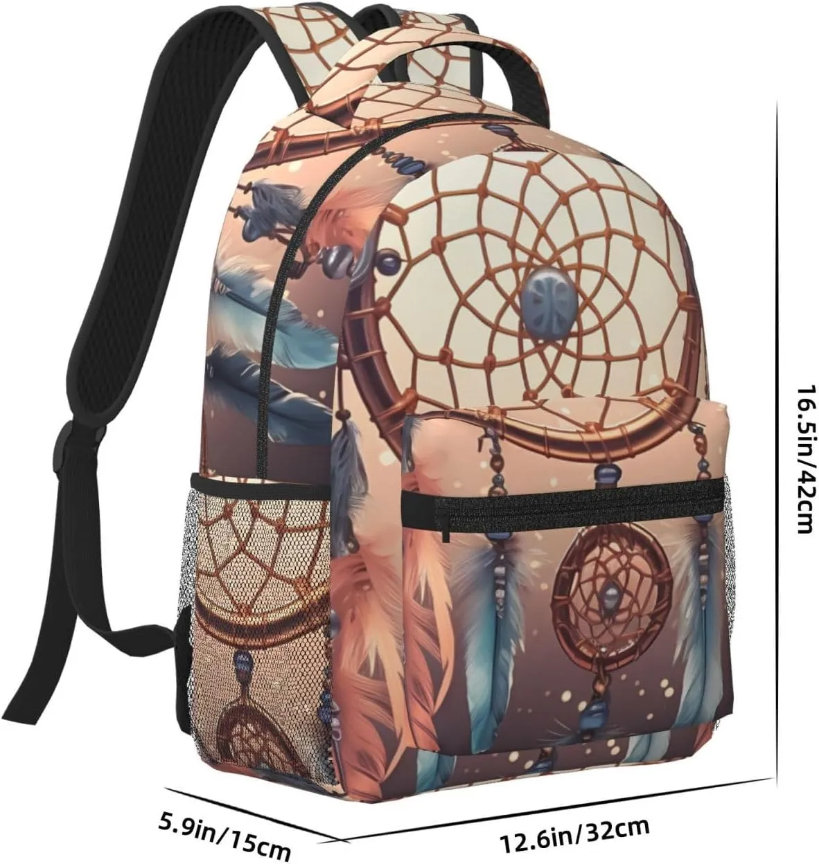 Travel Backpack for Women Carry on Backpack Native American Dream Catcher Lightweight Laptop Backpack for Men