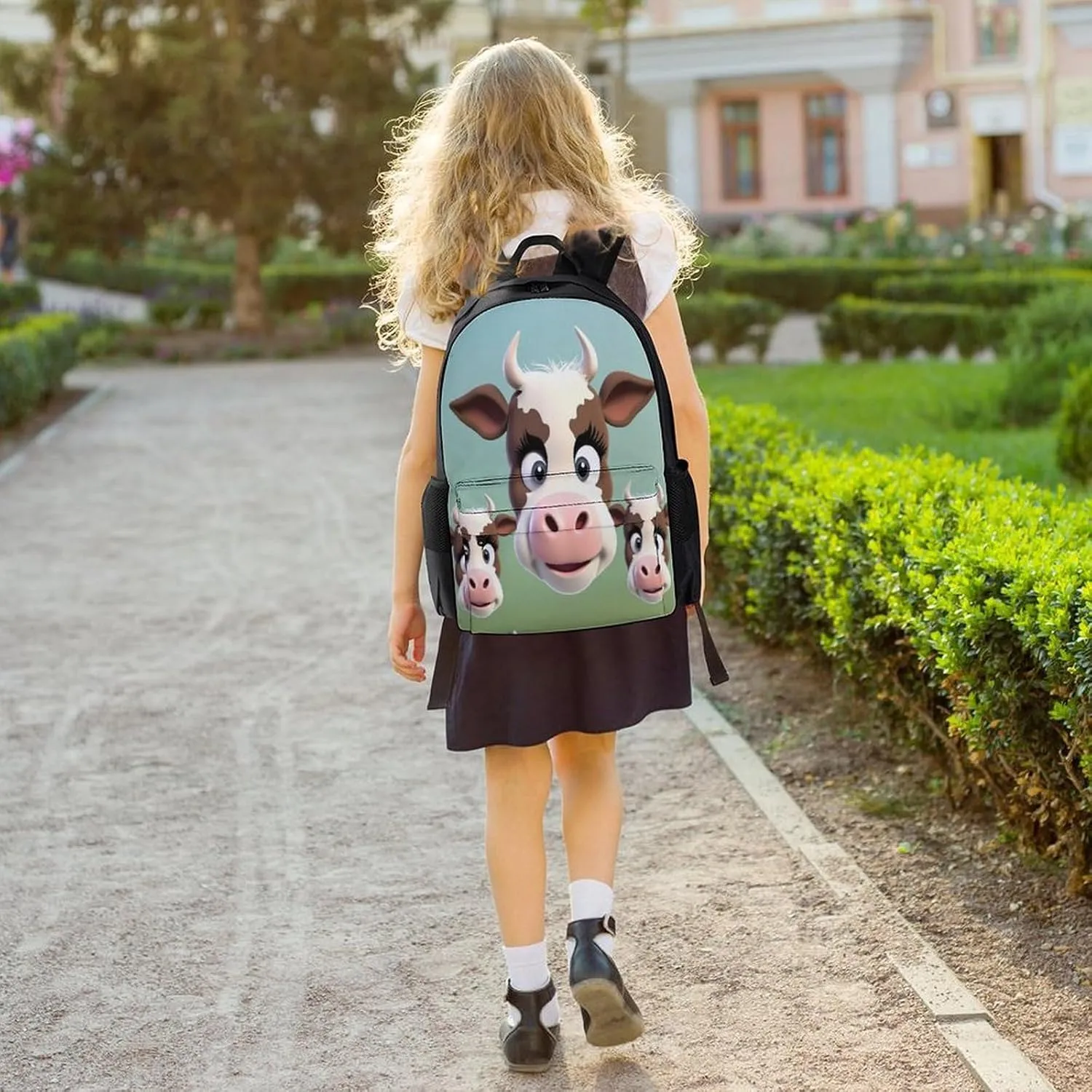 Travel Backpack Lightweight Laptop Backpack Personalized Cute Cow Casual Backpacks For Men Womens