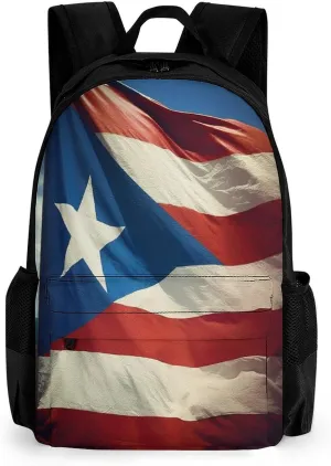Travel Backpack Lightweight Laptop Backpack Personalized Puerto Rico Wallpaper Banner Casual Backpacks For Men Womens